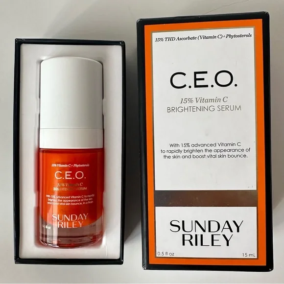 Sunday Riley C.E.O. 15% Vitamin C Brightening Serum 0.5 fl oz / 15 ml New in Box - Picture 3 of 10